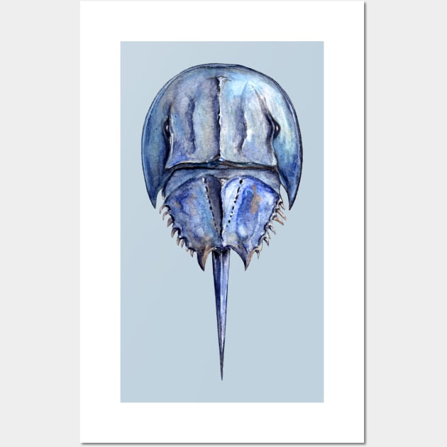 Blue Horseshoe Crab Wall Art by Abby Venture